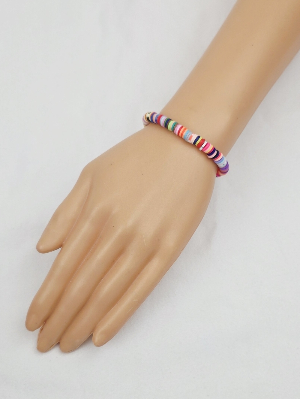 Handmade Clay Bead Multi Color Bracelet